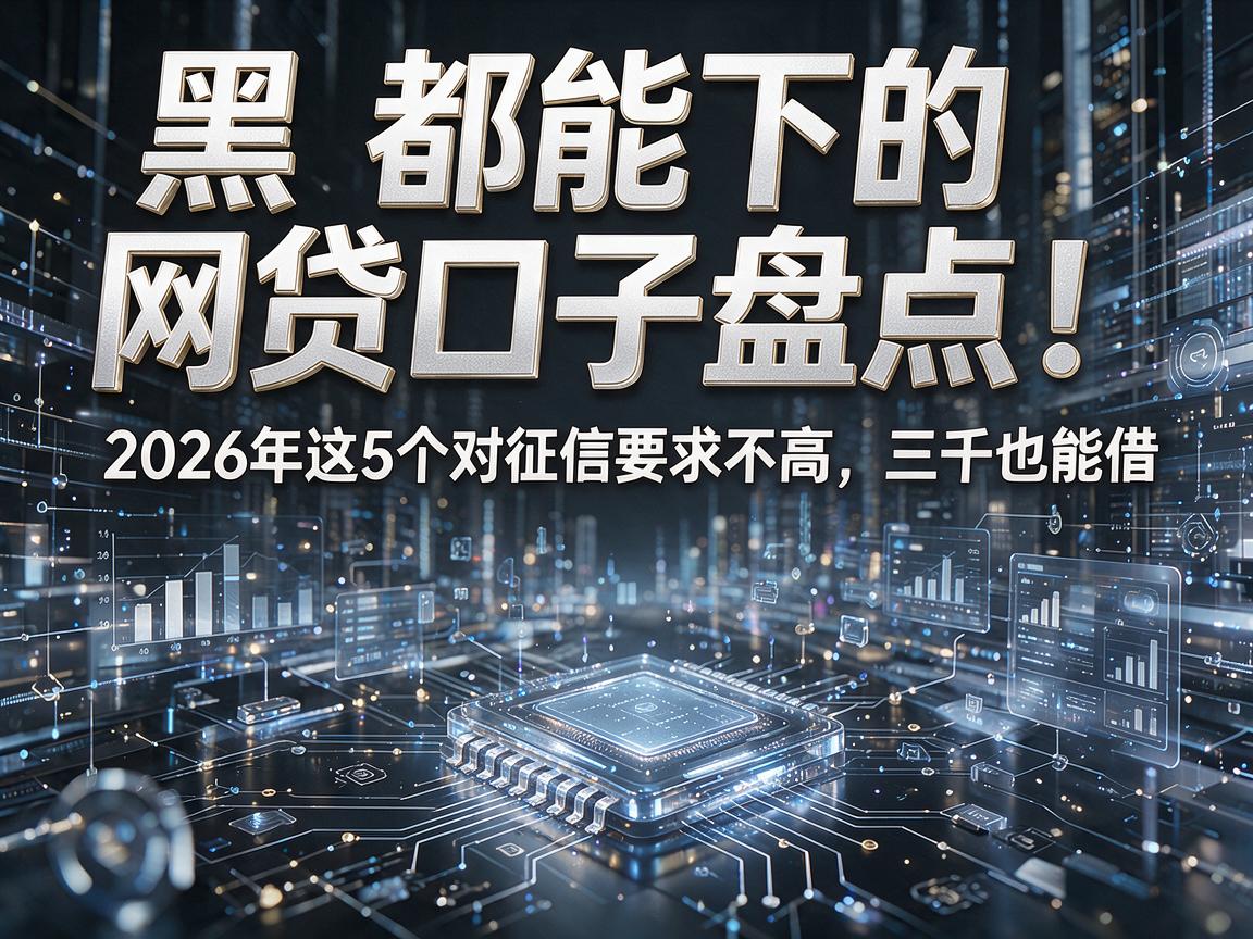黑白都能下的网贷口子盘点!2026年这5个对征信要求不高,三千也能借