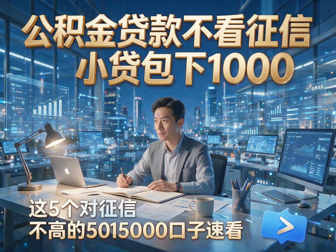 公积金贷款不看征信小贷包下1000,这5个对征信要求不高的5000口子速看