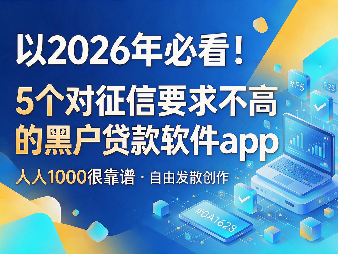 2026年必看!5个对征信要求不高的黑户贷款软件app,人人1000很靠谱