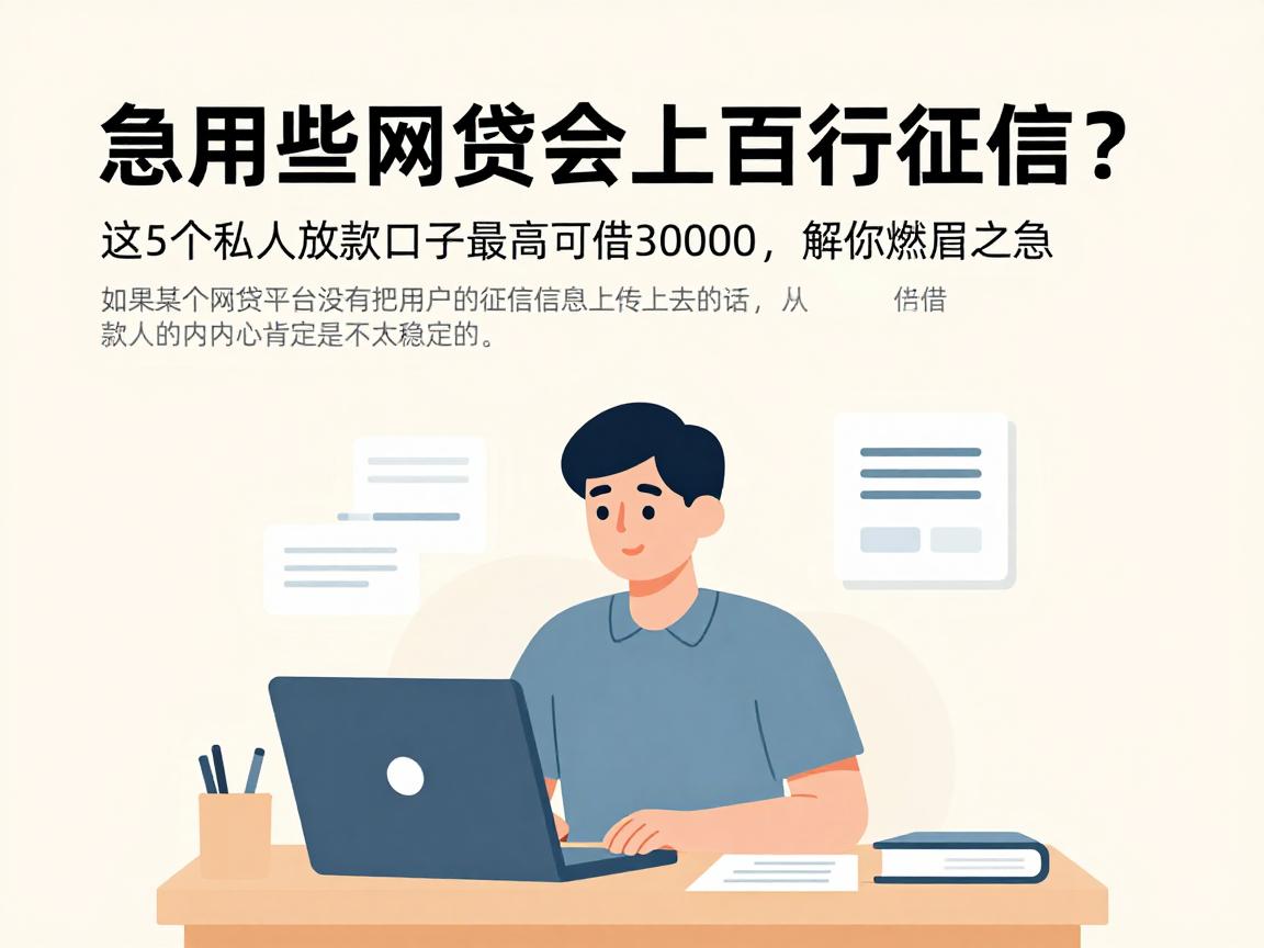 急用钱必看!哪些网贷会上百行征信?这5个私人放款口子最高可借30000,解你燃眉之急