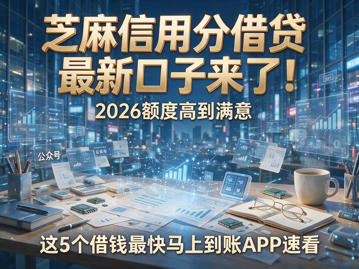 芝麻信用分借贷最新口子来了!2026额度高到满意,这5个借钱最快马上到账APP速看