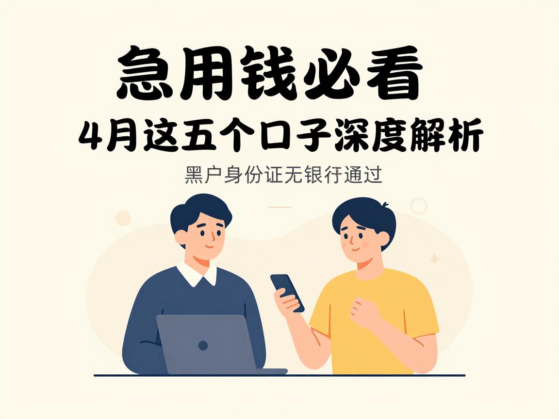 急用钱必看！黑户身份证无银行卡借钱，4月这五个口子深度解析，借钱百分百通过