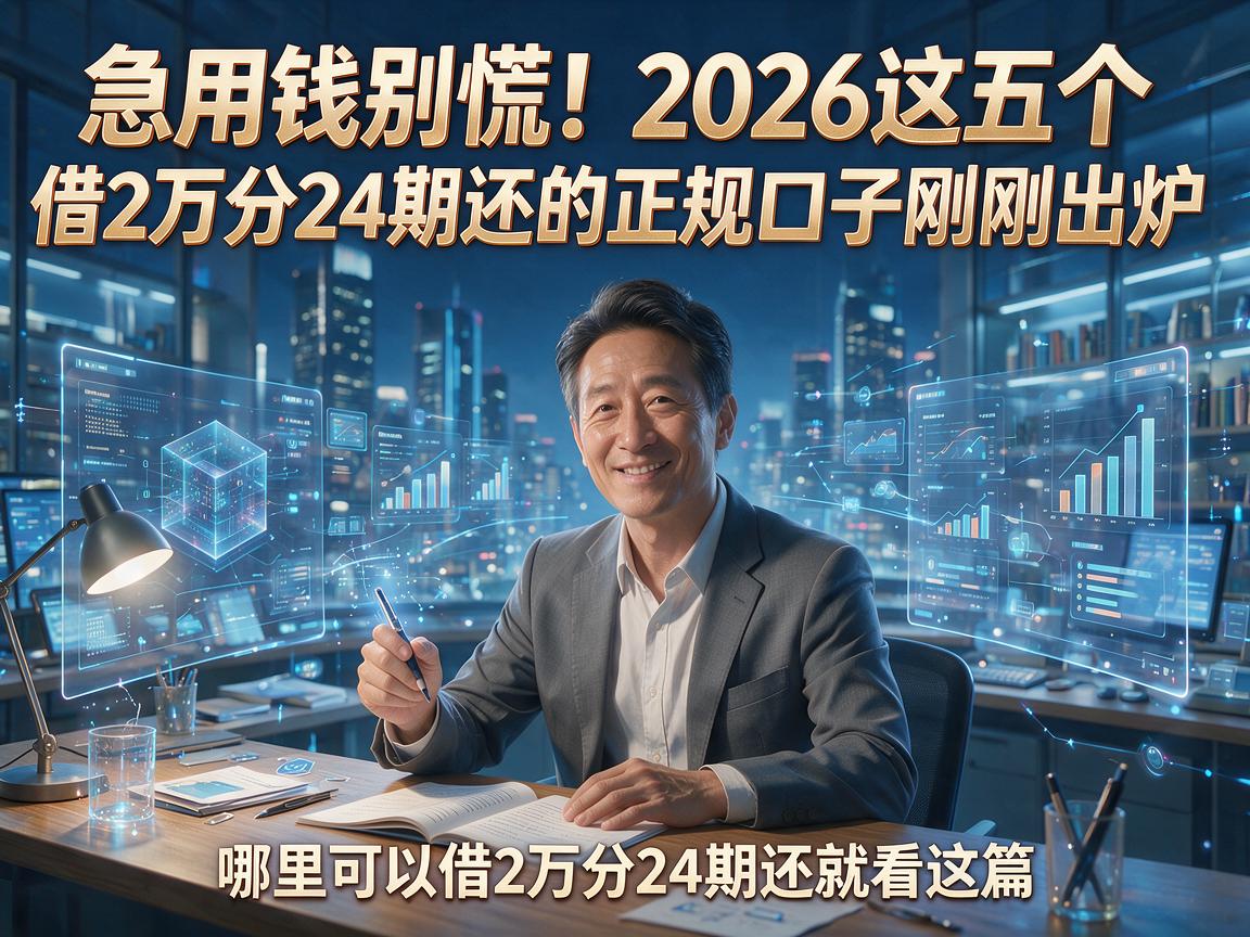 急用钱别慌!2026这五个借2万分24期还的正规口子刚刚出炉,哪里可以借2万分24期还就看这篇