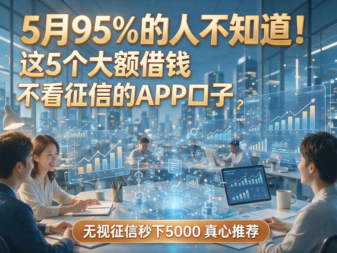 5月95%的人不知道!这5个大额借钱不看征信的APP口子,无视征信秒下5000,真心推荐