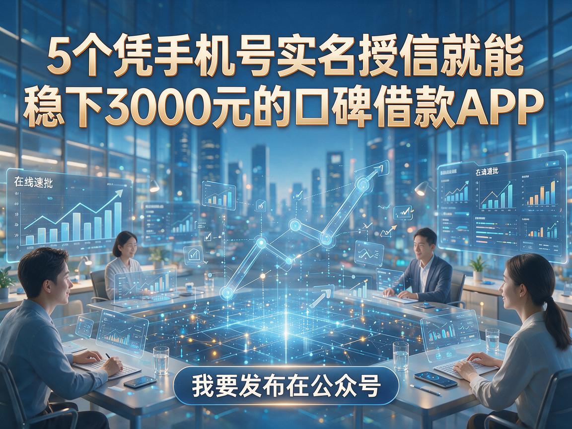 5个凭手机号实名授信就能稳下3000元的口碑借款APP,在线速批!