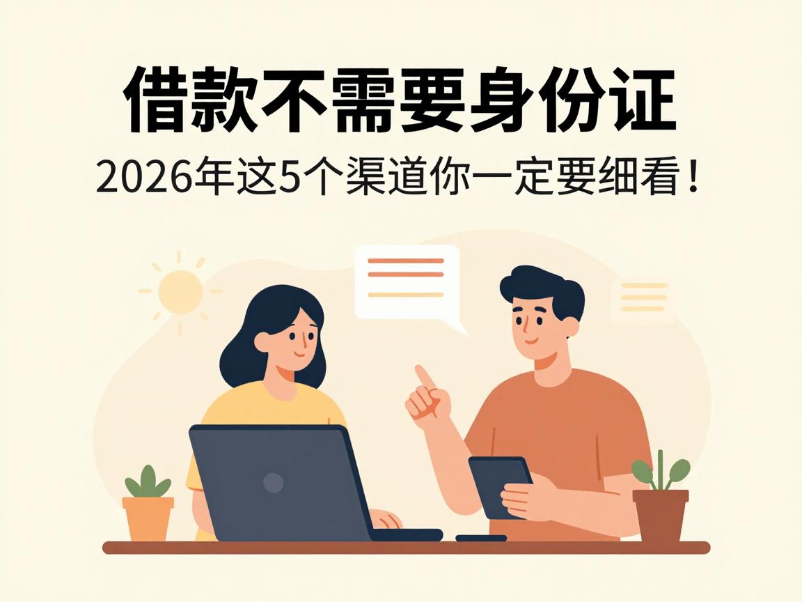 借款不需要身份证,2026年这5个渠道你一定要细看!