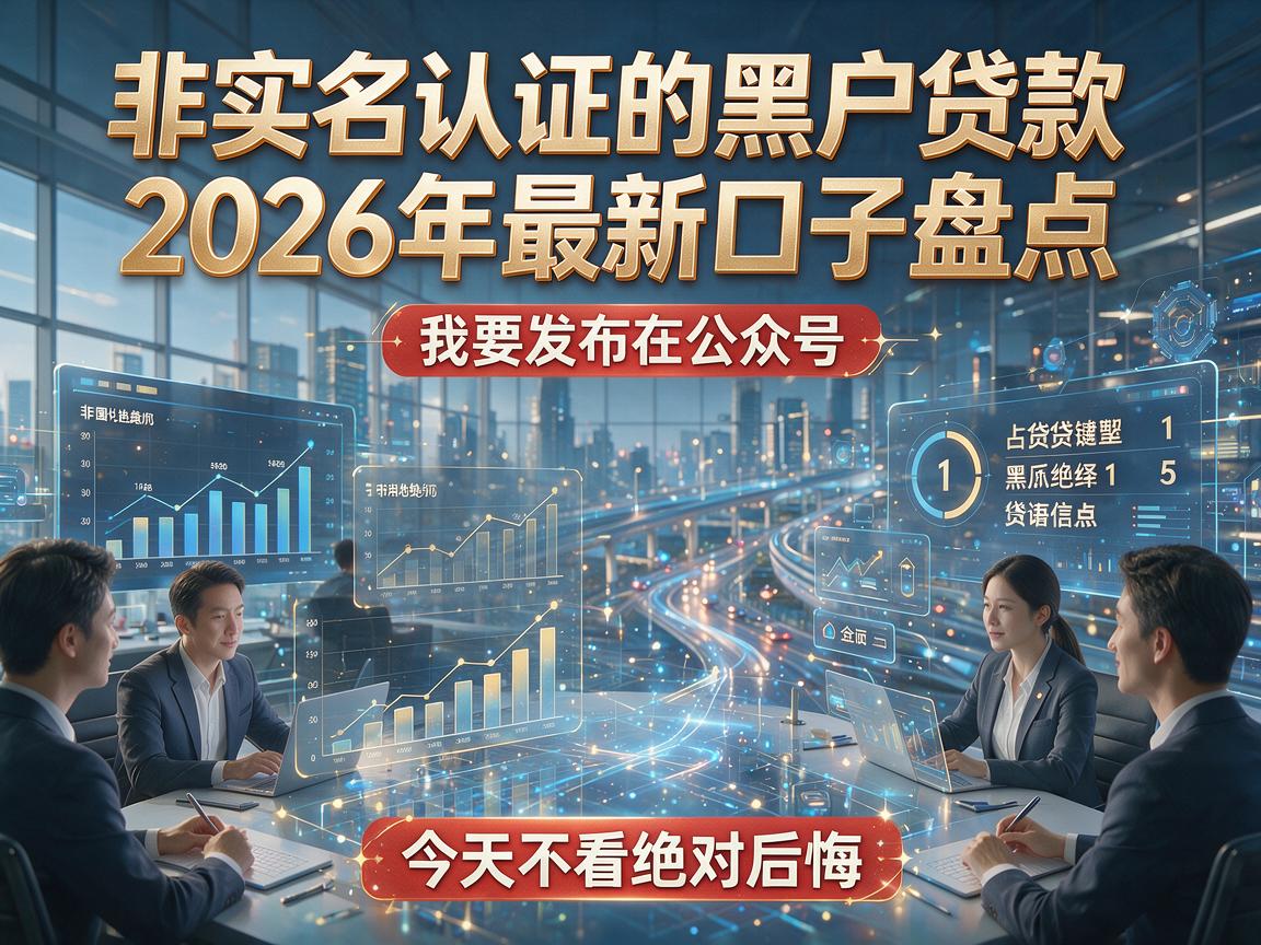 非实名认证的黑户贷款2026年最新口子盘点，今天不看绝对后悔！
