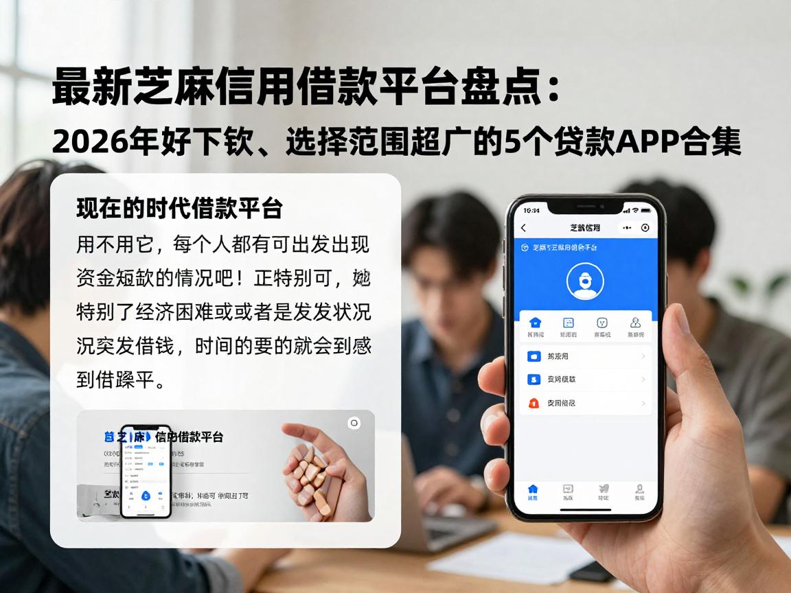 最新芝麻信用借款平台盘点:2026年好下款、选择范围超广的5个贷款APP合集