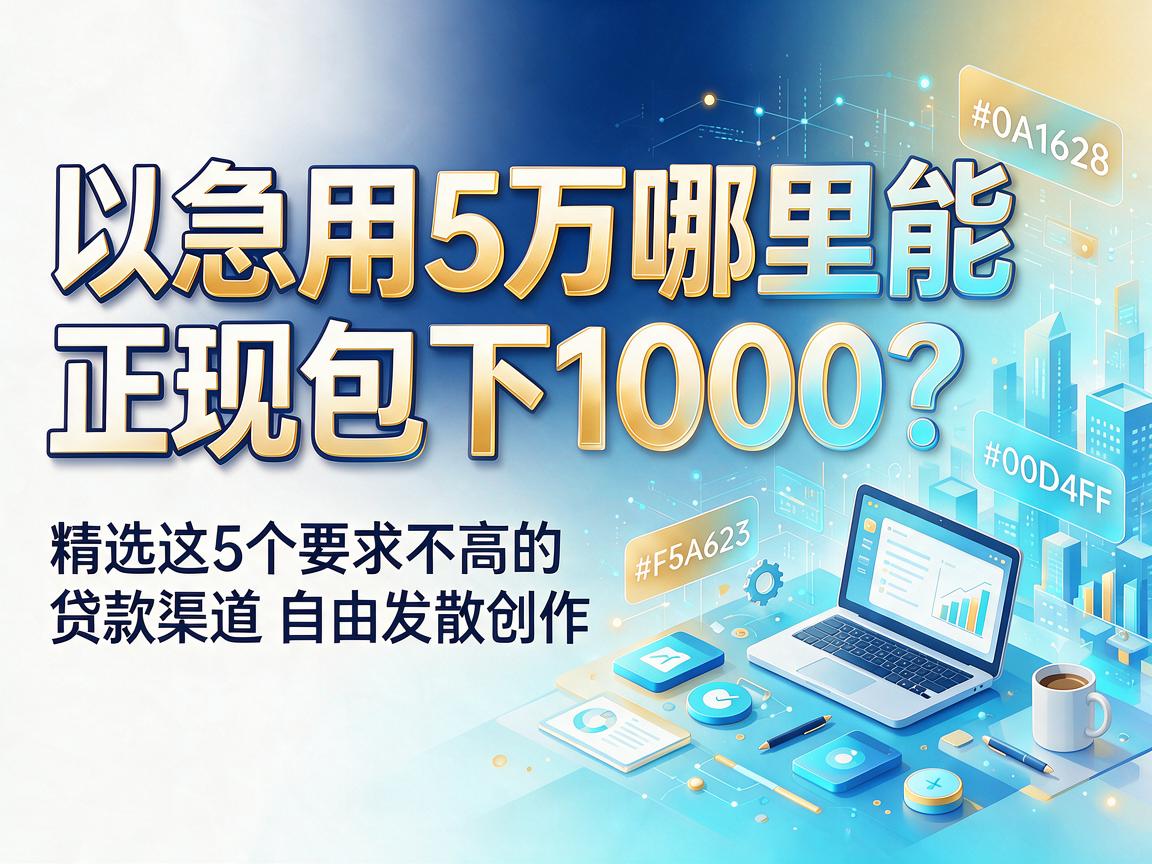 急用5万哪里能正规包下1000?精选这5个要求不高的贷款渠道