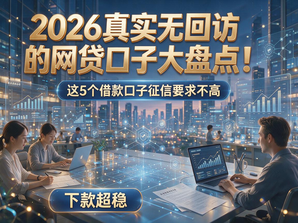 2026真实无回访的网贷口子大盘点!这5个借款口子征信要求不高,下款超稳