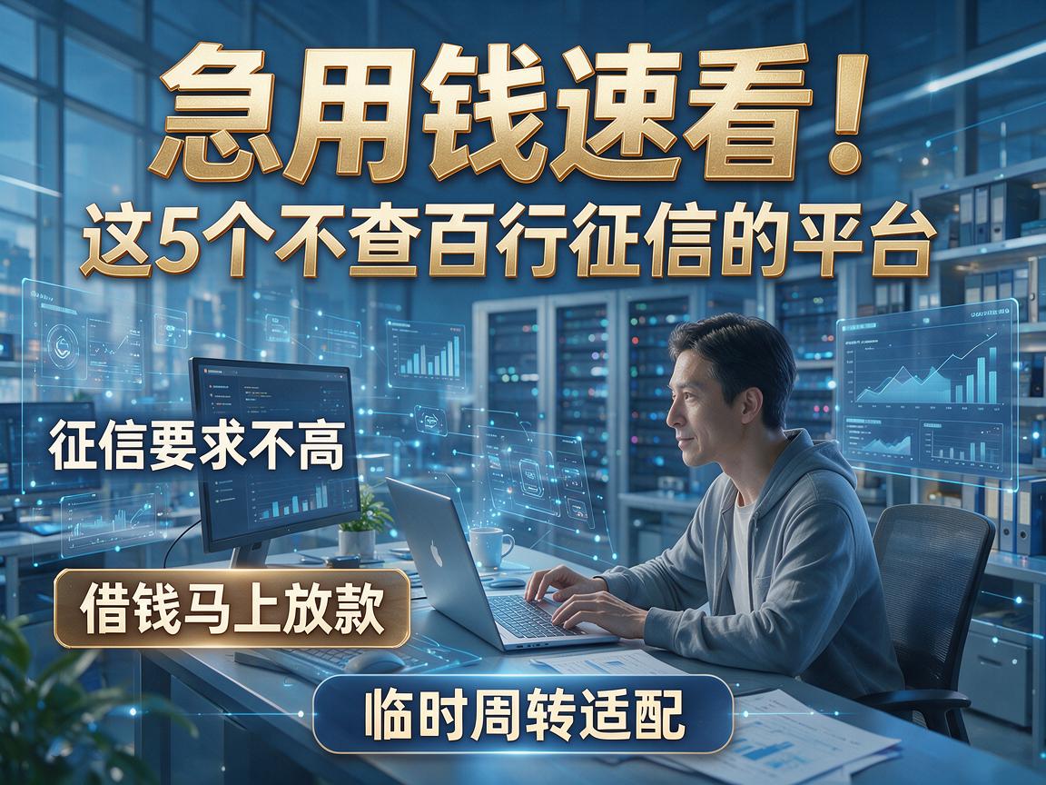 急用钱速看!这5个不查百行征信的平台,征信要求不高、借钱马上放款,临时周转适配