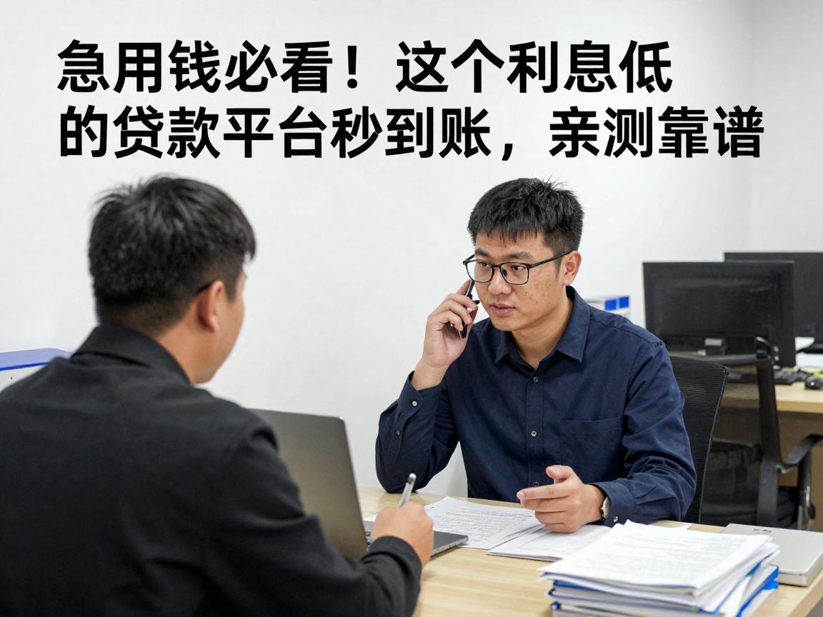 急用钱必看!这个利息低的贷款平台秒到账,亲测靠谱