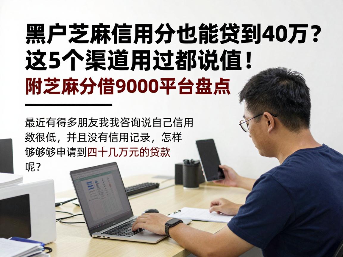 黑户芝麻信用分也能贷到40万?这5个渠道用过都说值!附芝麻分借9000平台盘点