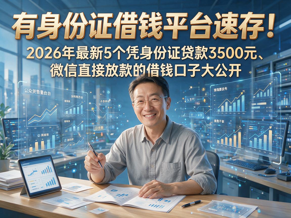 有身份证借钱平台速存!2026年最新5个凭身份证贷款3500元、微信直接放款的借钱口子大公开