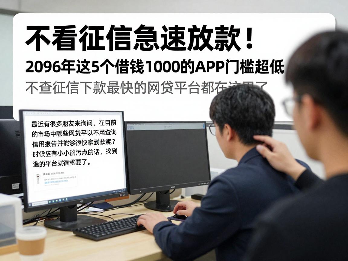 不看征信急速放款!2026年这5个借钱1000的APP门槛超低,不查征信下款最快的网贷平台都在这里了