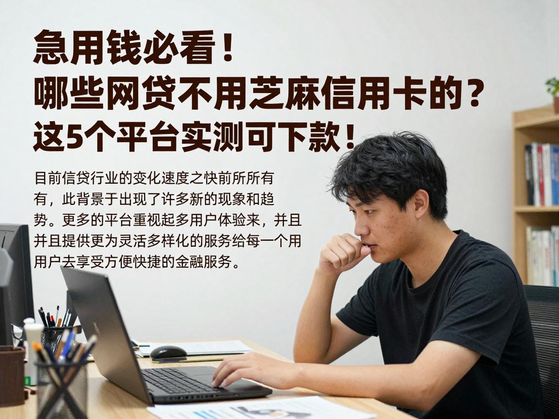 急用钱必看!哪些网贷不用芝麻信用卡的?这5个平台实测可下款!