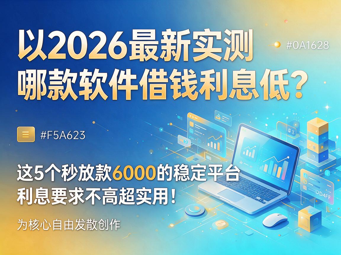 2026最新实测:哪款软件借钱利息低?这5个秒放款6000的稳定平台,利息要求不高超实用!