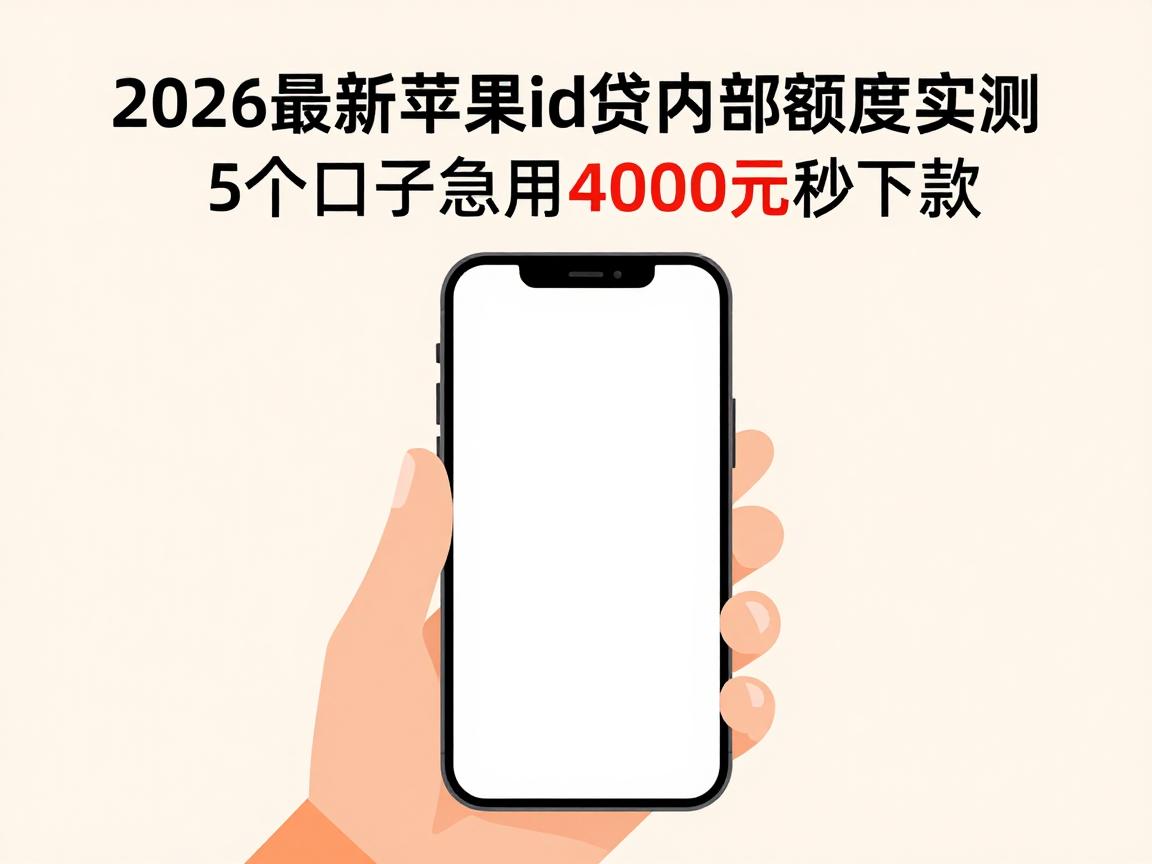2026最新苹果id贷内部额度实测,这5个口子急用4000元秒下款