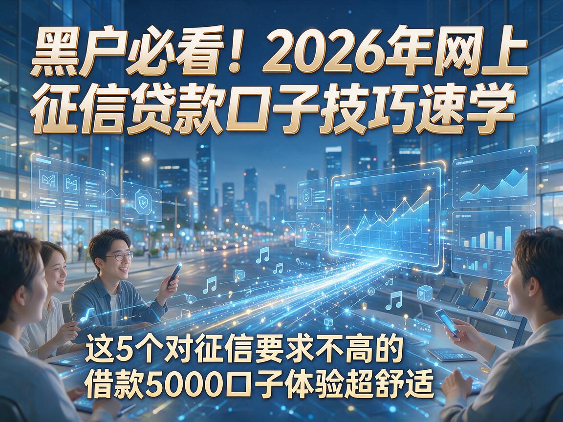 黑户必看!2026年网上征信贷款口子技巧速学,这5个对征信要求不高的借款5000口子体验超舒适