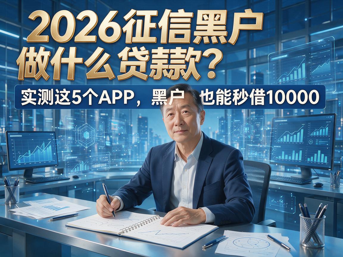 2026征信黑户做什么贷款？实测这5个APP，黑户也能秒借10000！