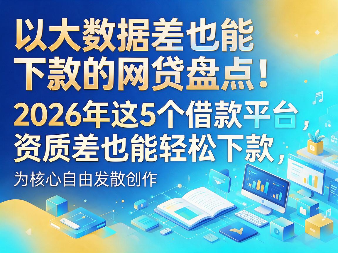 大数据差也能下款的网贷盘点!2026年这5个借款平台,资质差也能轻松下款