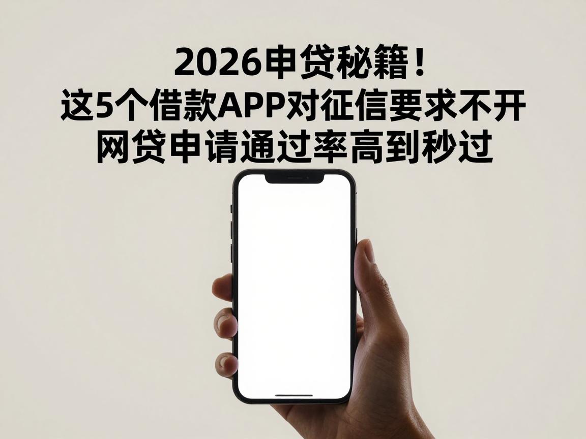 2026申贷秘籍！这5个借款APP对征信要求不高，网贷申请通过率高到秒过