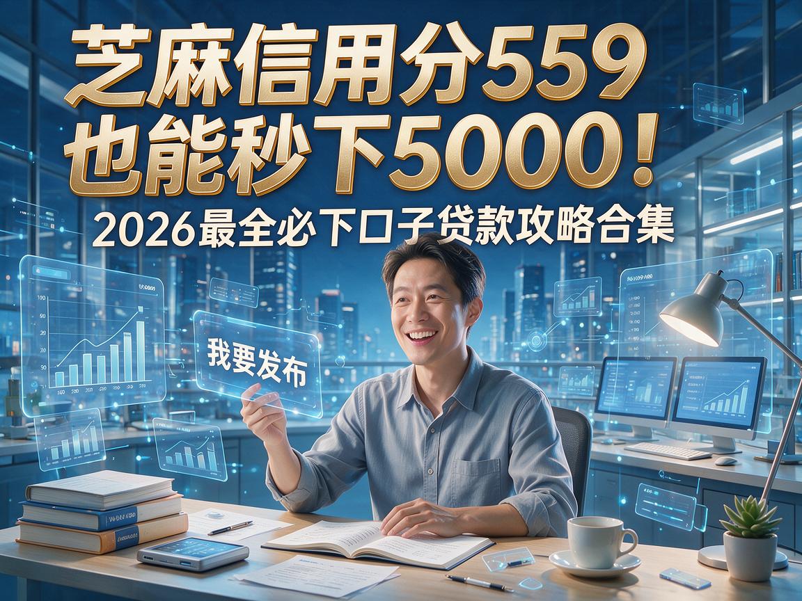 芝麻信用分559也能秒下5000!2026最全必下口子贷款攻略合集