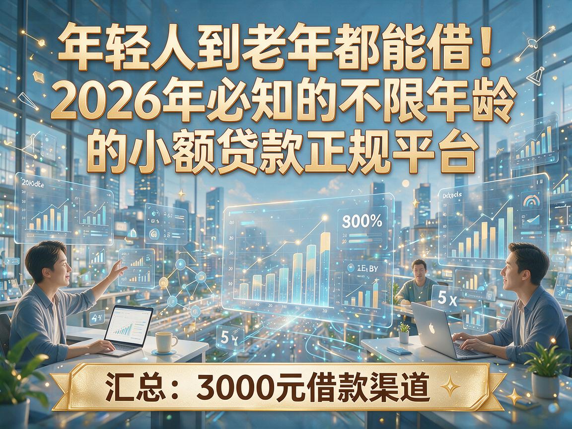 年轻人到老年都能借!2026年必知的不限年龄的小额贷款正规平台,汇总5个3000元借款渠道