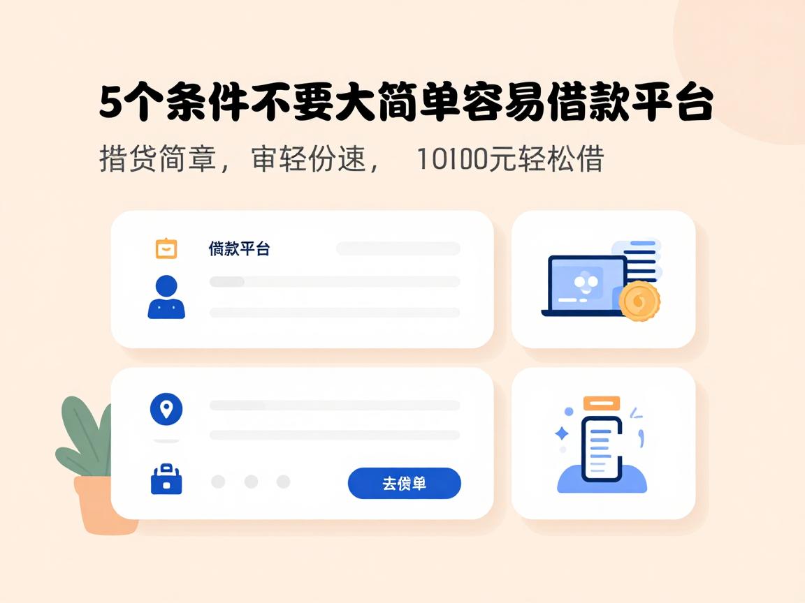 5个对条件要求不高的简单容易借款平台,1000元轻松借