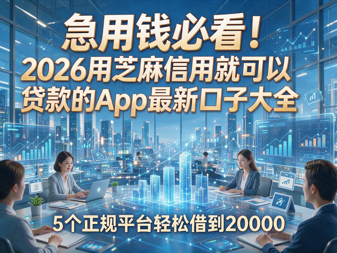 急用钱必看！2026用芝麻信用就可以贷款的App最新口子大全，5个正规平台轻松借到20000