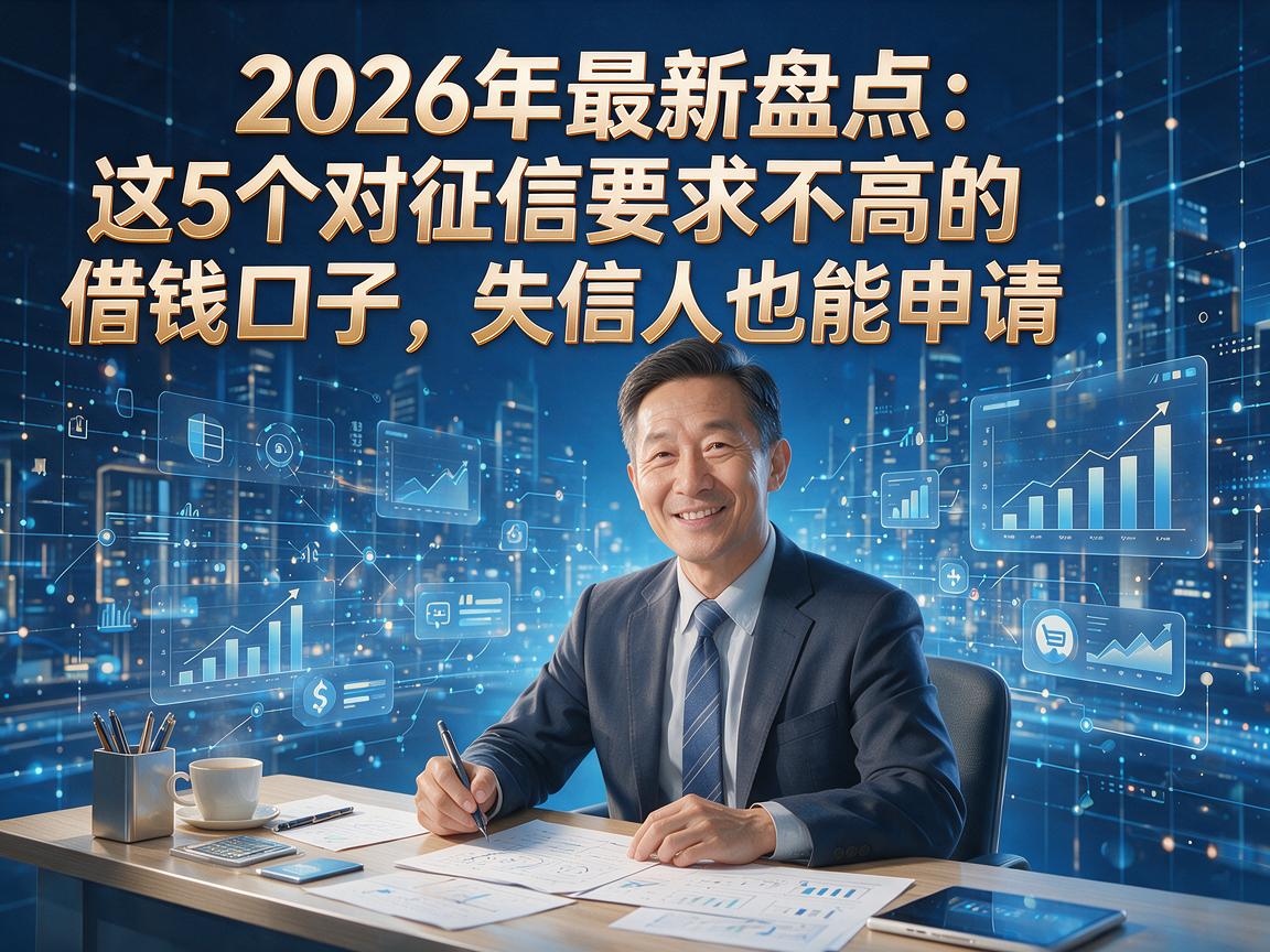 2026年最新盘点：这5个对征信要求不高的借钱口子，失信人也能申请！