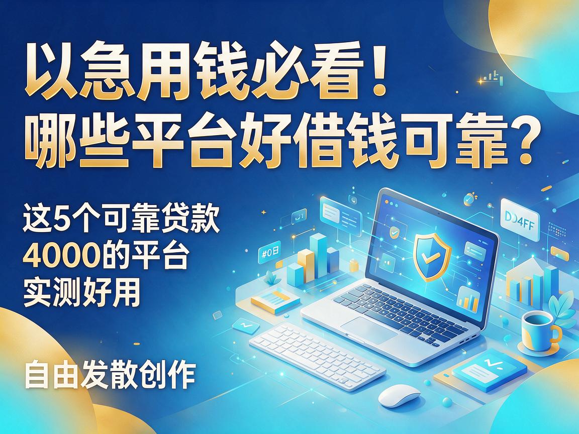急用钱必看!哪些平台好借钱可靠?这5个可靠贷款4000的平台实测好用