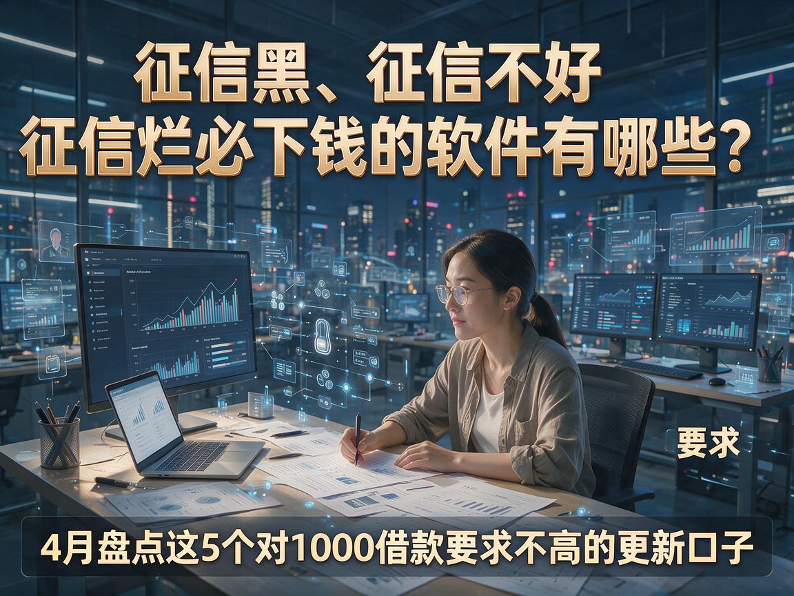 征信黑、征信不好、征信烂必下钱的软件有哪些?4月盘点这5个对1000借款要求不高的更新口子