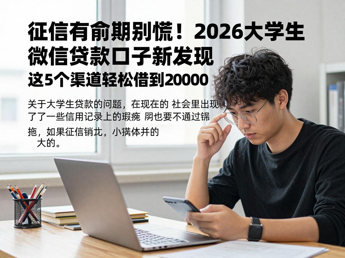 征信有逾期别慌!2026大学生微信贷款口子新发现,这5个渠道轻松借到20000