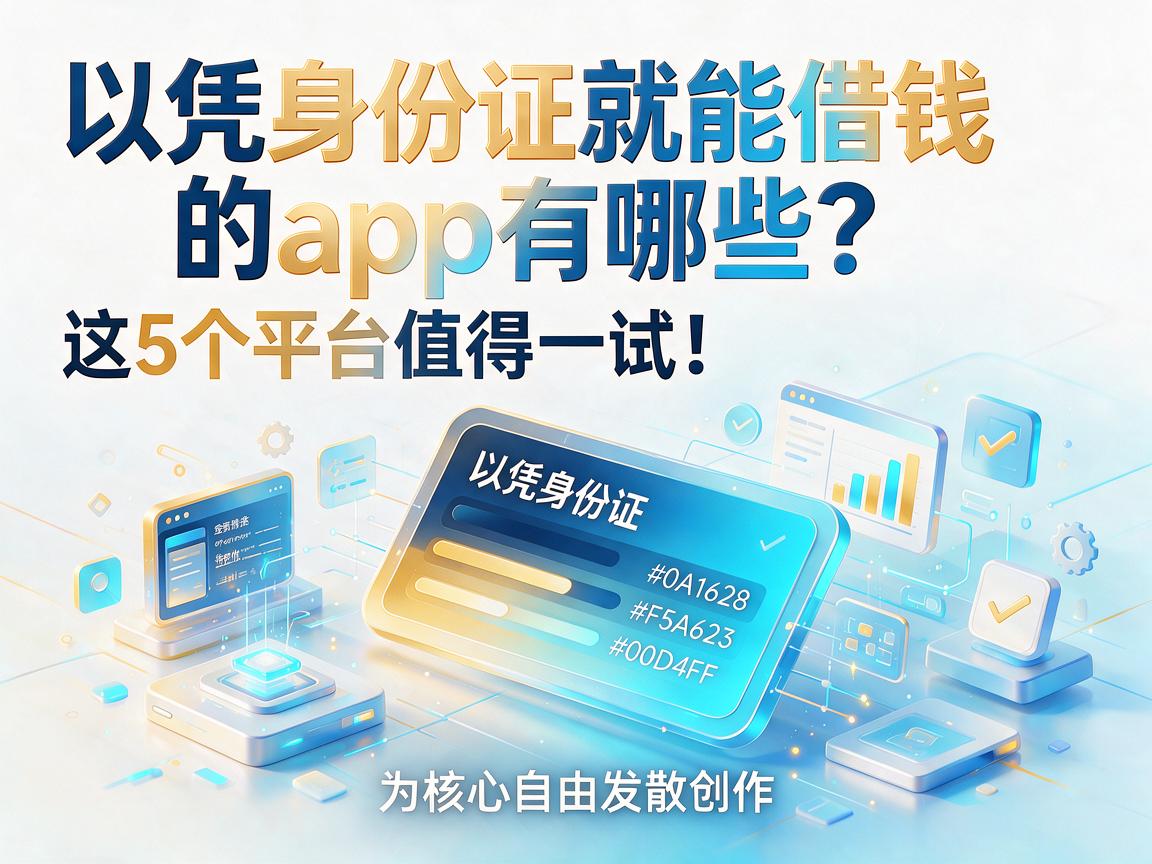 凭身份证就能借钱的app有哪些？这5个平台值得一试！