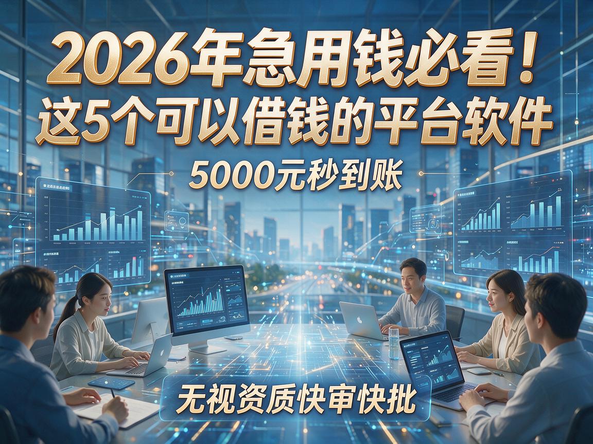 2026年急用钱必看!这5个可以借钱的平台软件,5000元秒到账、无视资质快审快批!