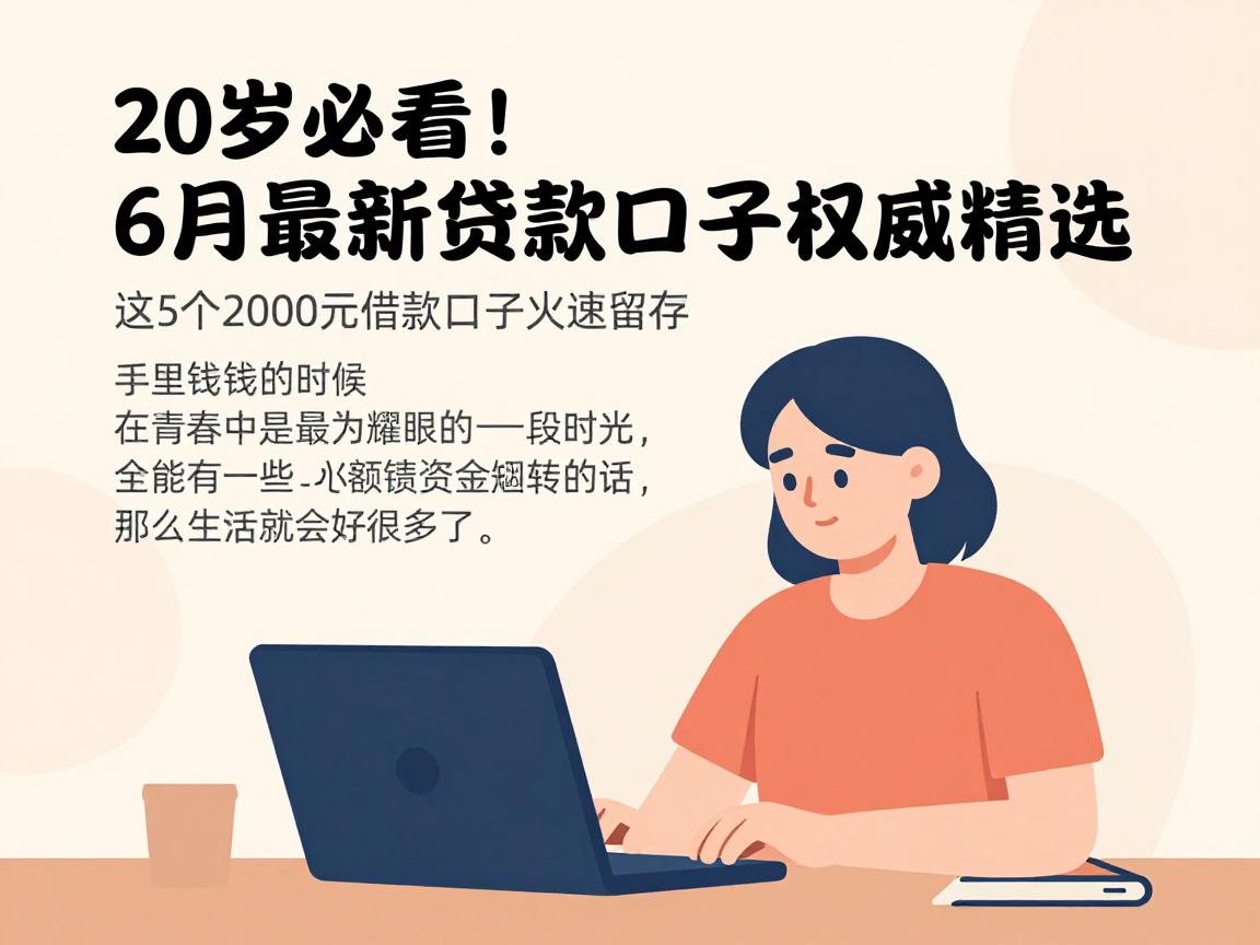 20岁必看！6月最新贷款口子权威精选，这5个2000元借款口子火速留存
