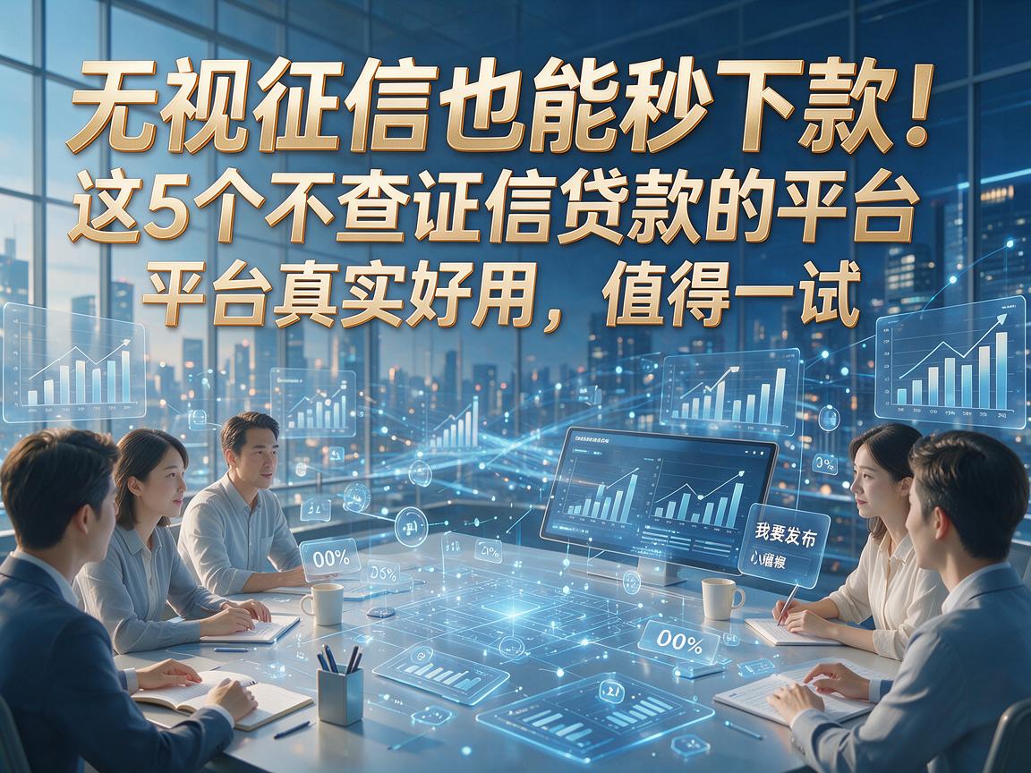无视征信也能秒下款！这5个不查证信贷款的平台真实好用，值得一试
