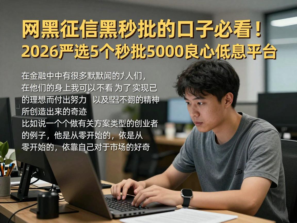 网黑征信黑秒批的口子必看!2026严选5个秒批5000良心低息平台