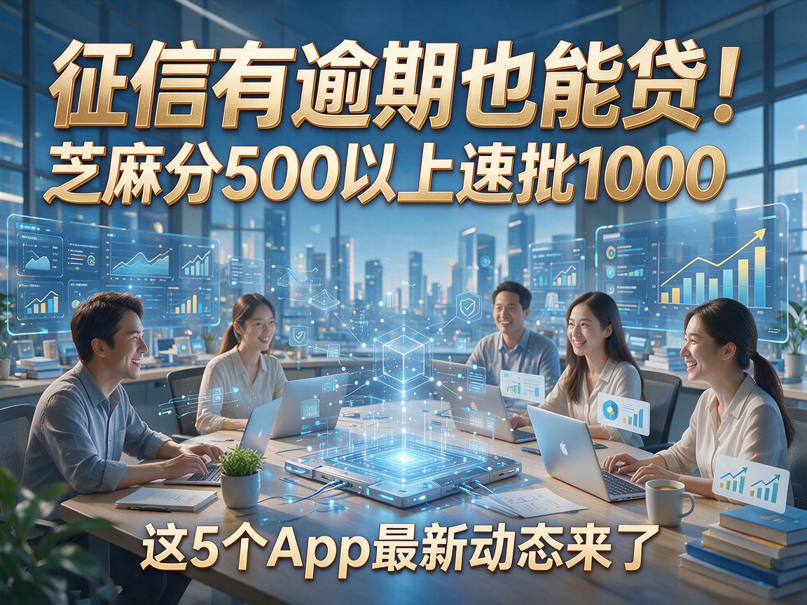 征信有逾期也能贷!芝麻分500以上速批1000,这5个App最新动态来了