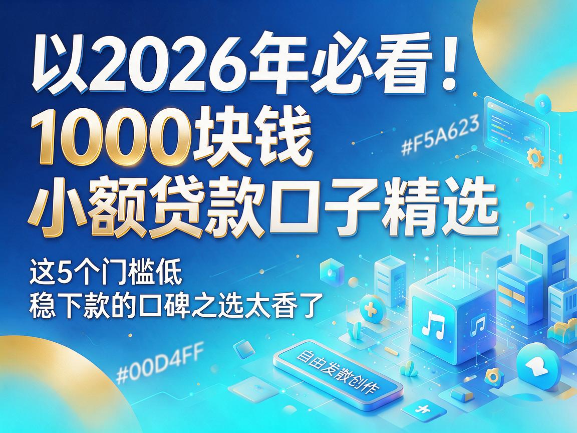 2026年必看!1000块钱小额贷款口子精选,这5个门槛低稳下款的口碑之选太香了