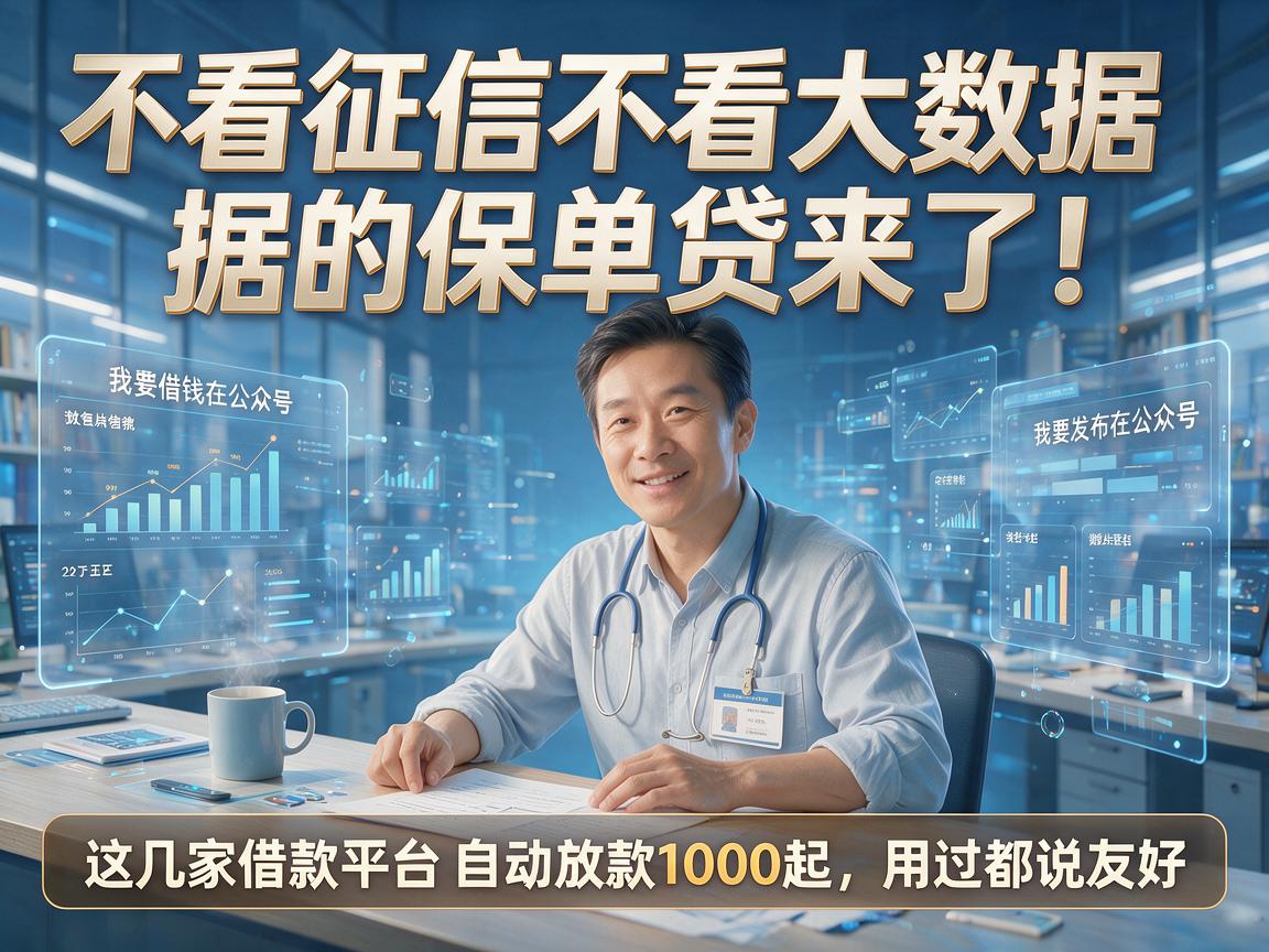 不看征信不看大数据的保单贷来了!这几家借款平台自动放款1000起,用过都说友好