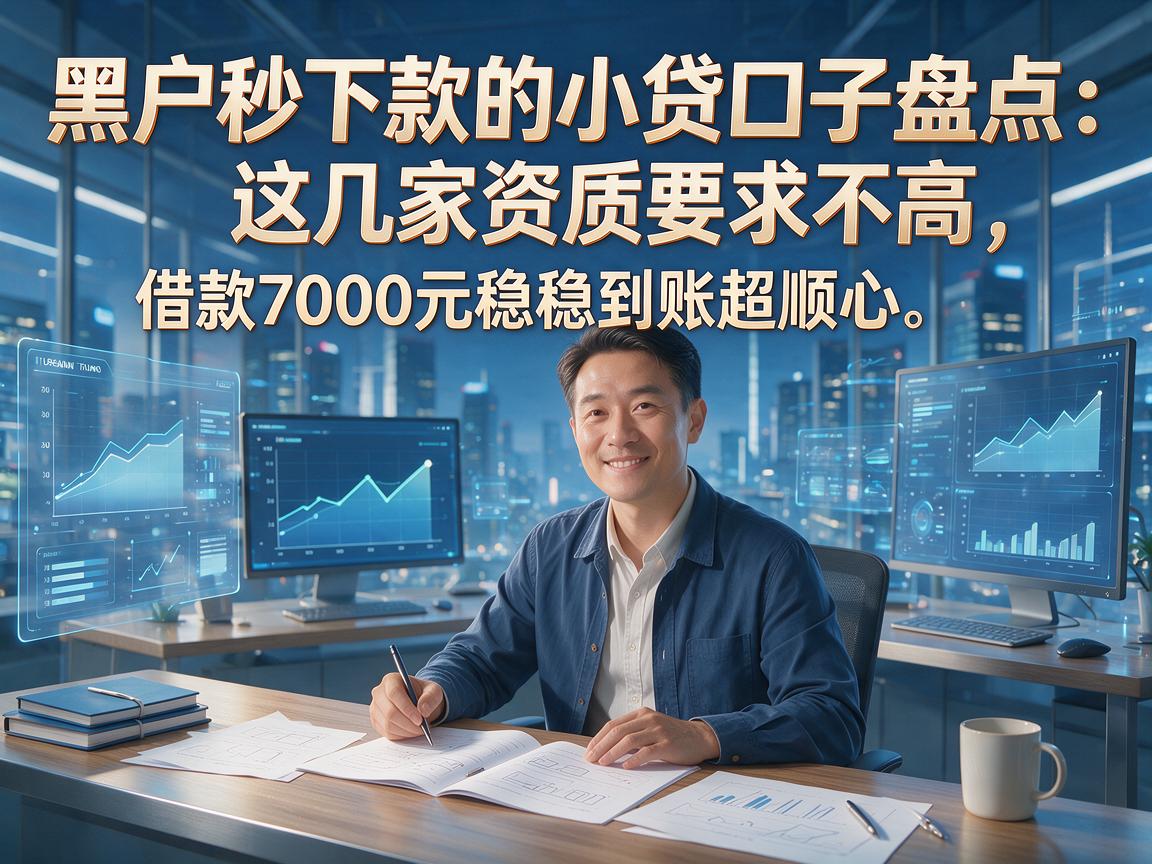 黑户秒下款的小贷口子盘点:这几家资质要求不高,借款7000元稳稳到账超顺心