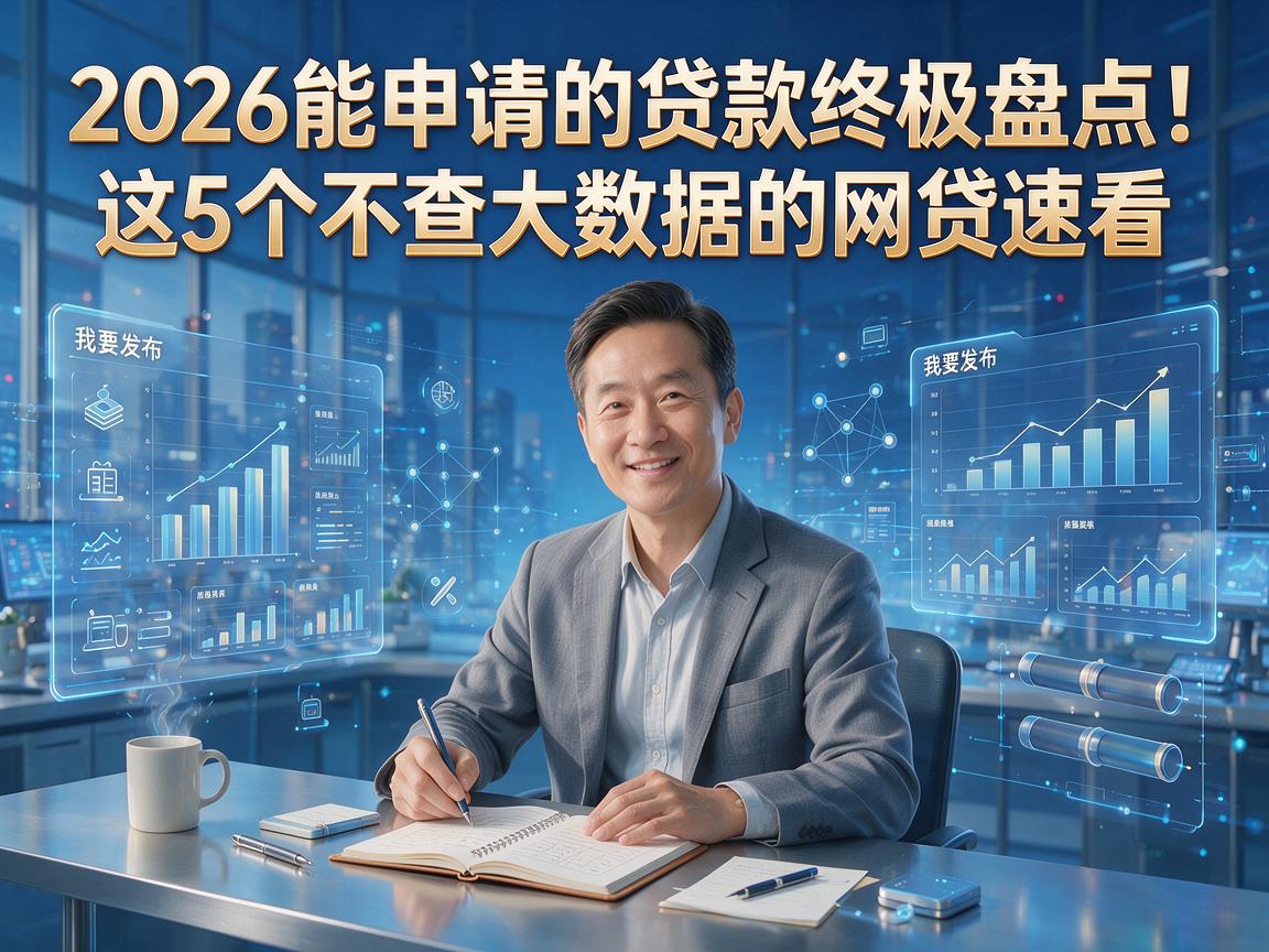 2026能申请的贷款终极盘点！这5个不查大数据的网贷速看