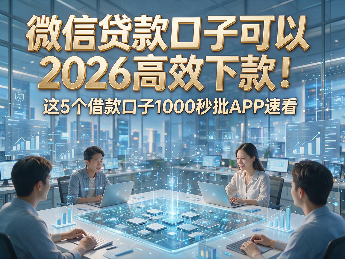 微信贷款口子可以2026高效下款!这5个借款口子1000秒批APP速看