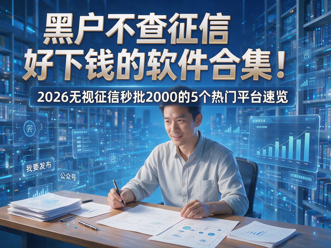 黑户不查征信好下钱的软件合集!2026无视征信秒批2000的5个热门平台速览