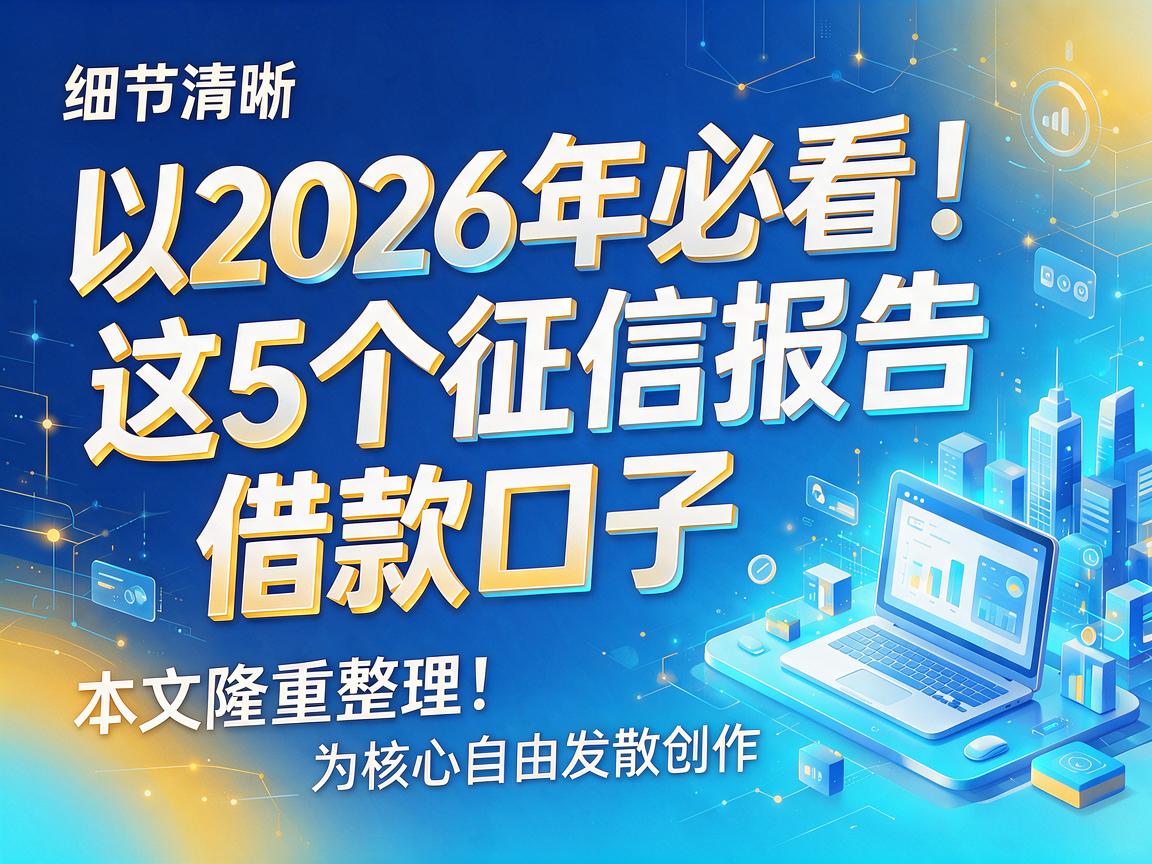 2026年必看!这5个征信报告借款口子,本文隆重整理!