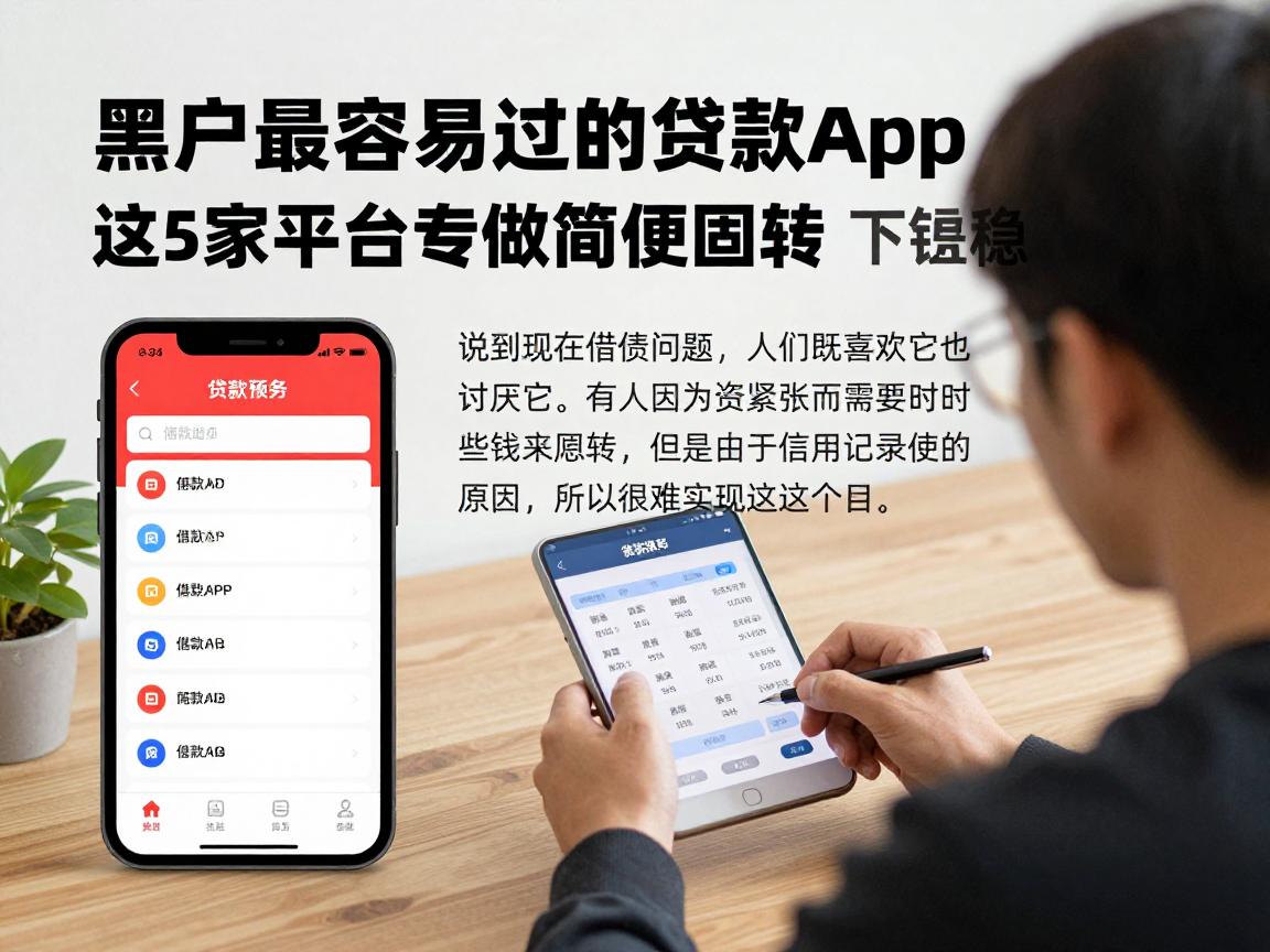 黑户最容易过的贷款app盘点！这5家平台专做简便周转，下款超稳