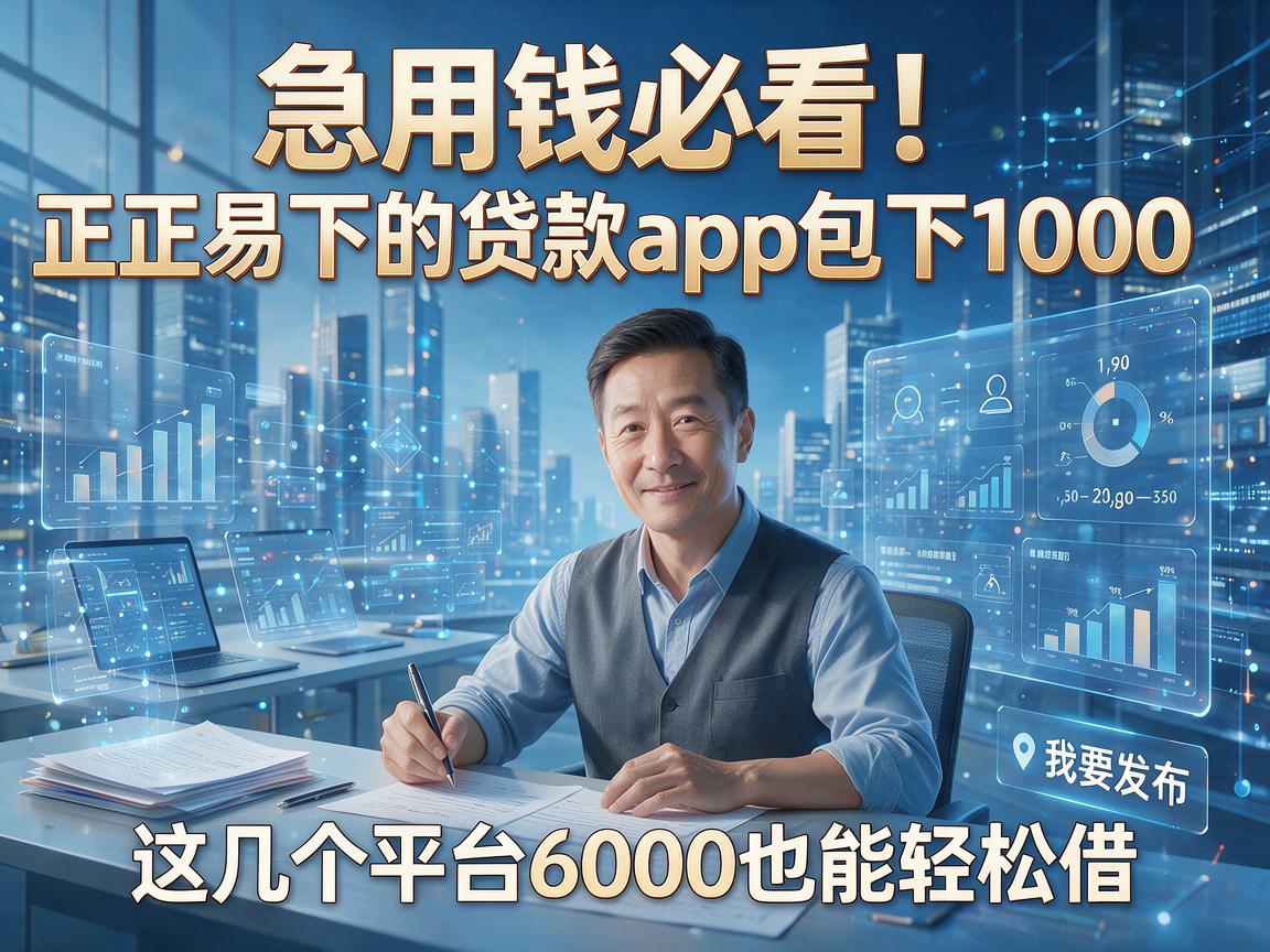 急用钱必看!正规易下的贷款app包下1000,这几个平台6000也能轻松借