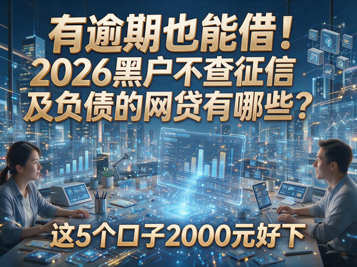 有逾期也能借!2026黑户不查征信及负债的网贷有哪些?这5个口子2000元好下